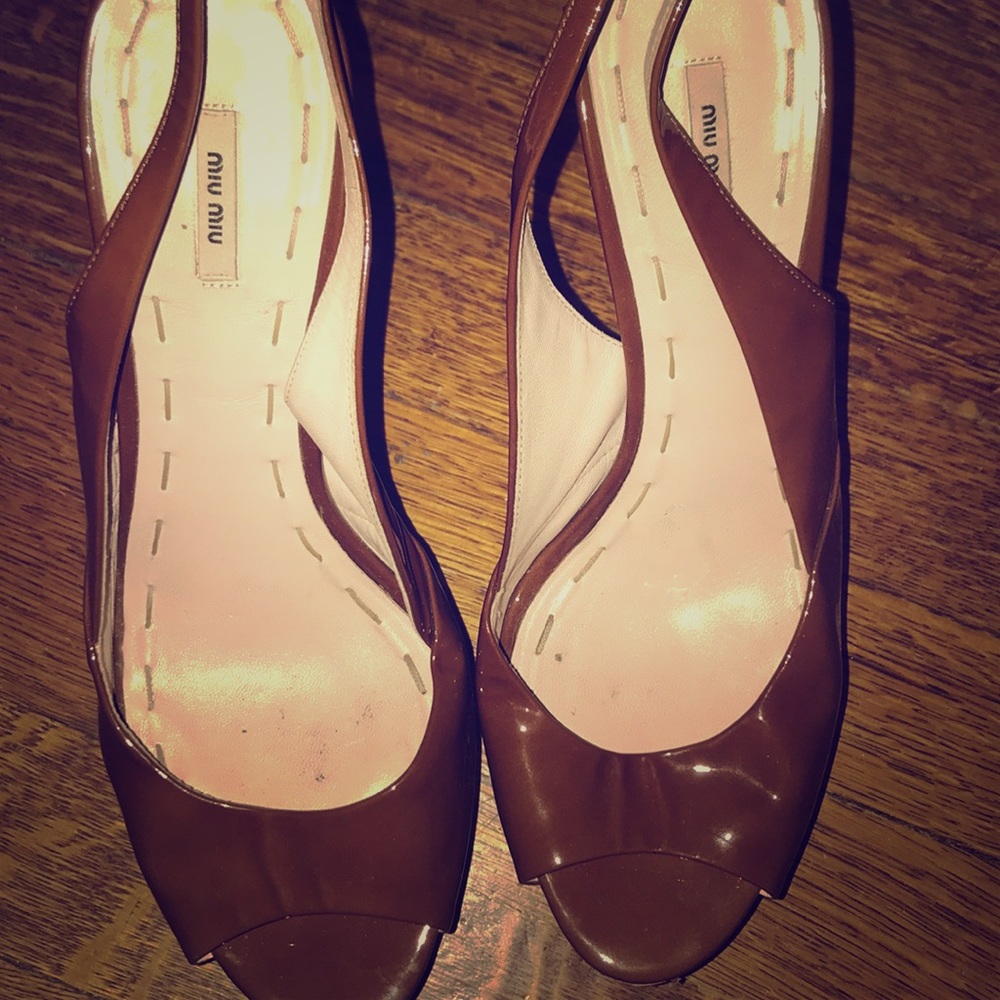 Miu Miu Platform Heeled Sandals